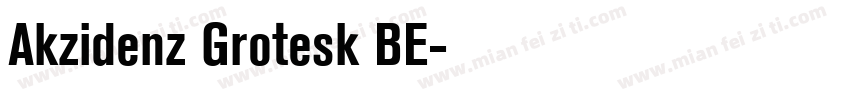 Akzidenz Grotesk BE字体转换